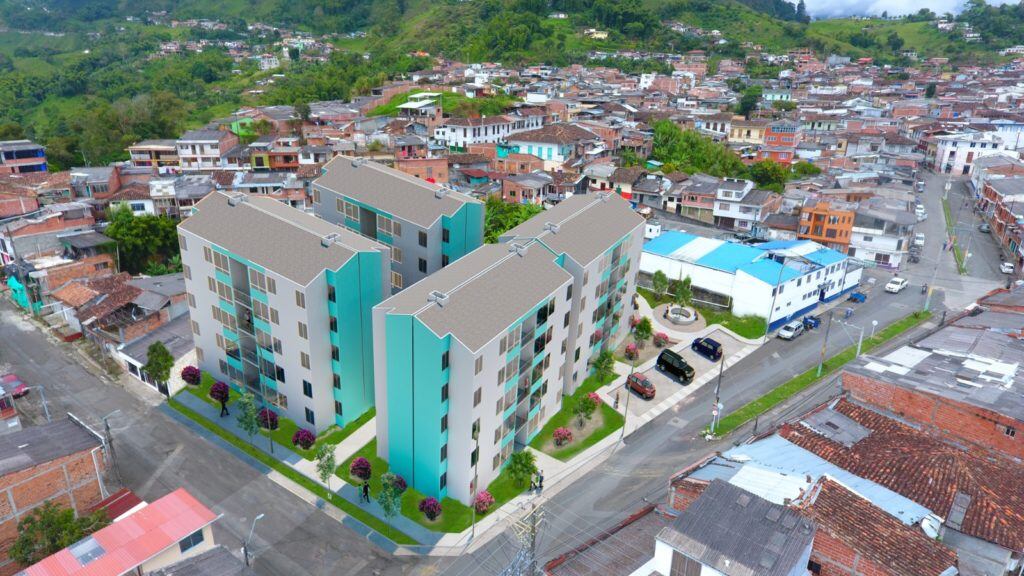 Fotografía render programa Mil Viviendas Gobernación de Caldas 2021