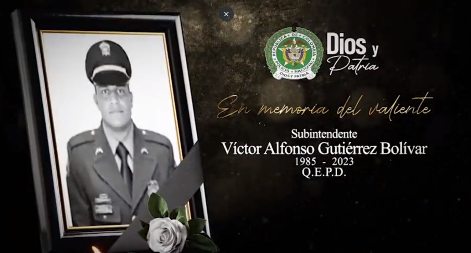 Subintendente Víctor Gutiérrez asesinado en Valledupar./ Foto: Policía Nacional