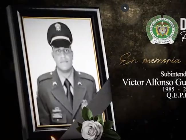 Subintendente Víctor Gutiérrez asesinado en Valledupar./ Foto: Policía Nacional