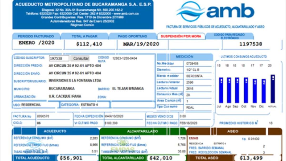 Recibo del agua se puede pagar a cuotas