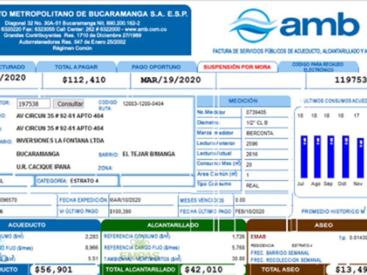 Recibo del agua se puede pagar a cuotas