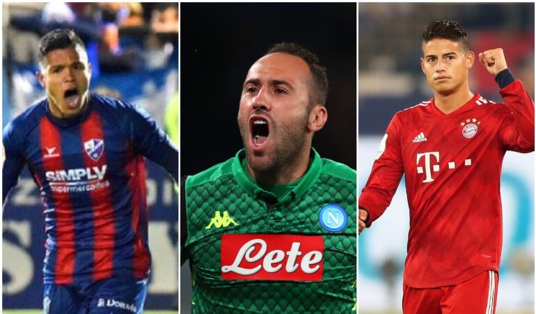 Juan Camilo Hernández, David Ospina y James Rodríguez 
