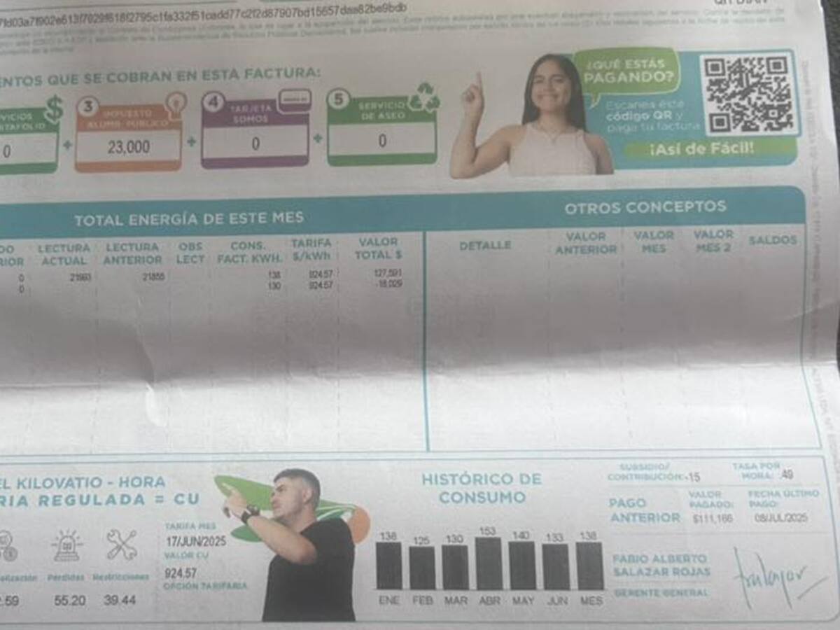 Sí se está cobrando 10.000 pesos demás en alumbrado público pero no es un error: alcaldía de Armenia