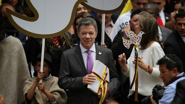 Juan Manuel Santos presentó el acuerdo final del proceso de paz con las Farc ante el Congreso. Foto: Colprensa