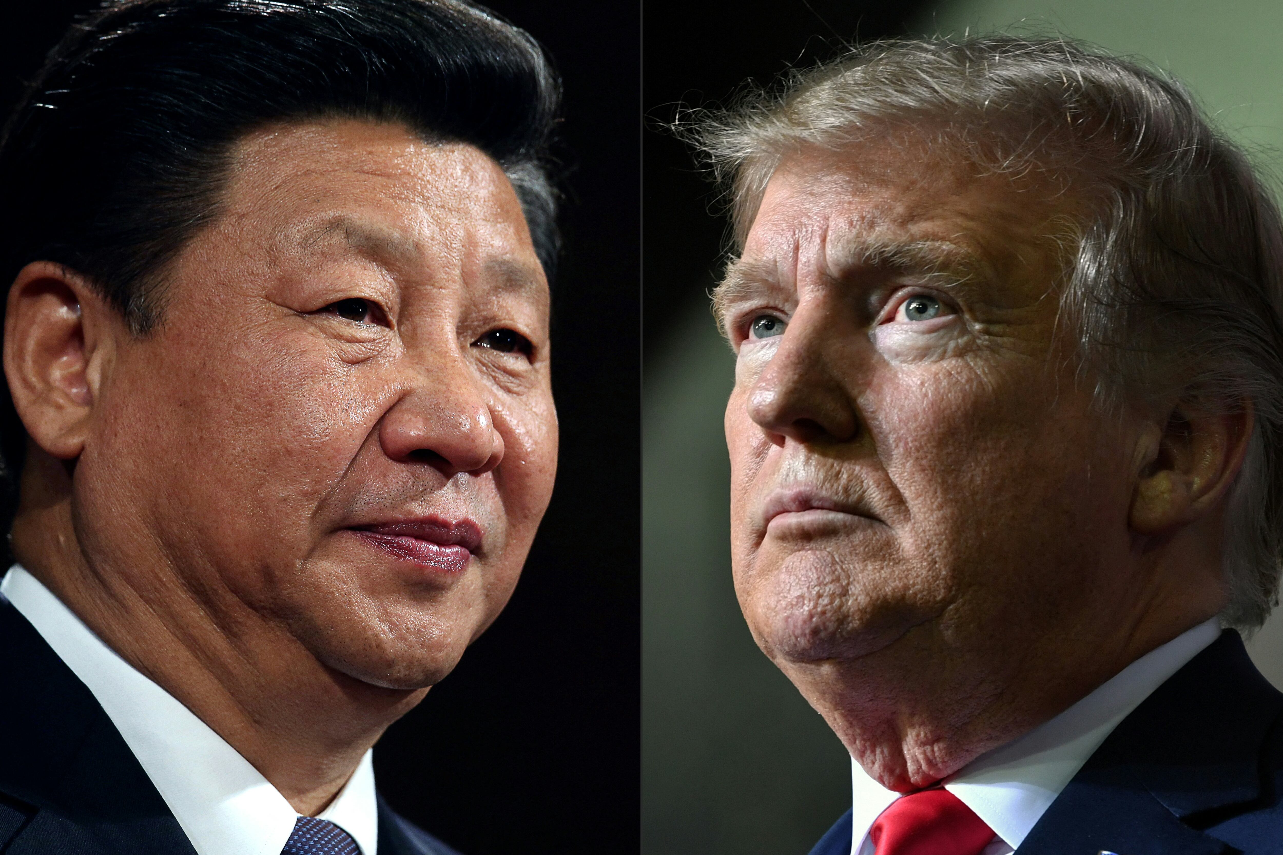 (COMBO) This combination of pictures created on May 14, 2020 shows recent portraits of China's President Xi Jinping (L) and US President Donald Trump.. US President Donald Trump said on May 14, 2020, he is no mood to speak with China's Xi Jinping, warning darkly he might cut off ties with the rival superpower over its handling of the coronavirus pandemic. "I have a very good relationship, but I just -- right now I don't want to speak to him," Trump told Fox Business. (Photo by Dan Kitwood and Nicholas Kamm / various sources / AFP) (Photo by DAN KITWOODNICHOLAS KAMM/POOL/AFP/AFP via Getty Images)