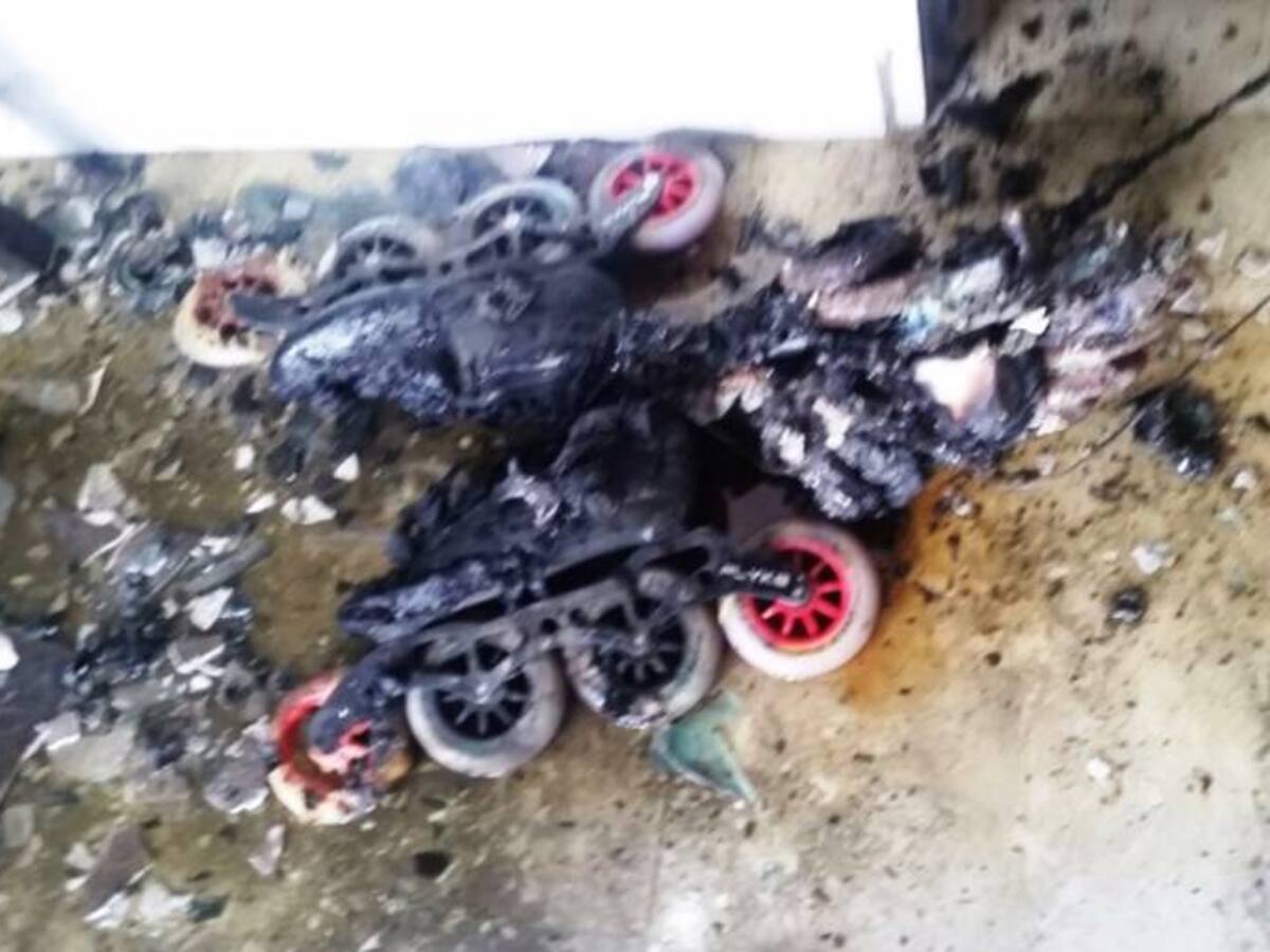 Incendio deja sin implementos de competición a patinadores de Bolívar en Cali