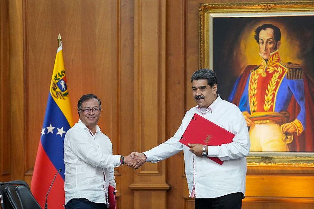 El presidente Gustavo Petro se reunió en Venezuela con su homólogo Nicolás Maduro (Presidencia)