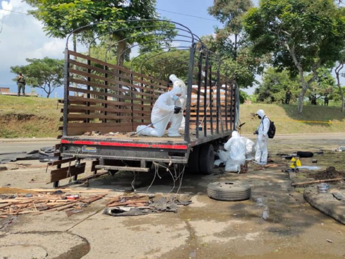 20 kilos de explosivo fueron utilizados para atentar contra el ESMAD