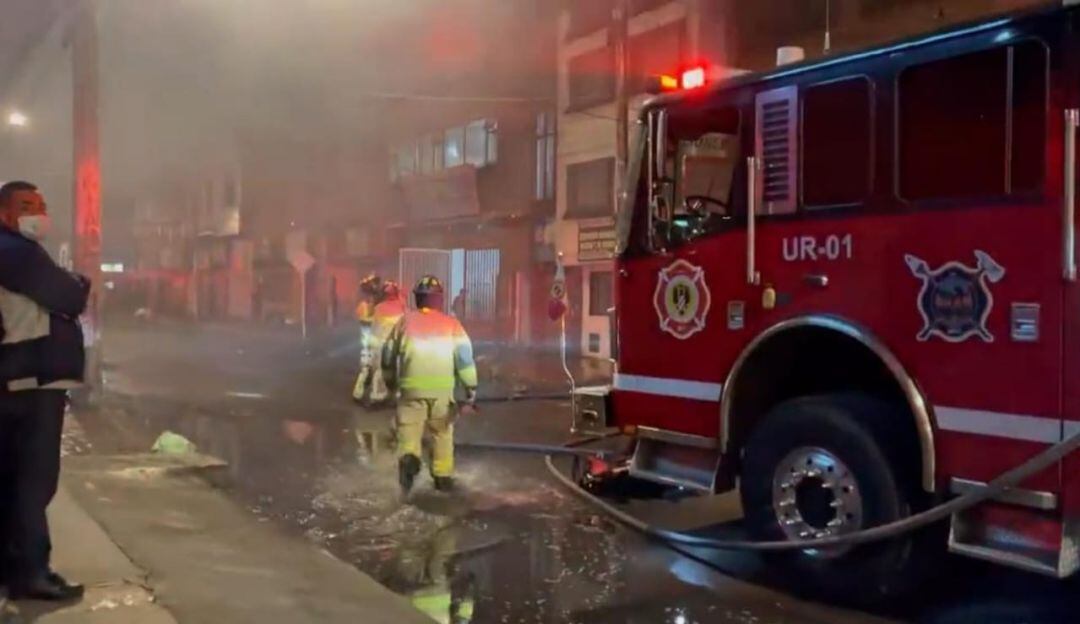 Incendio en el barrio 7 de Agosto