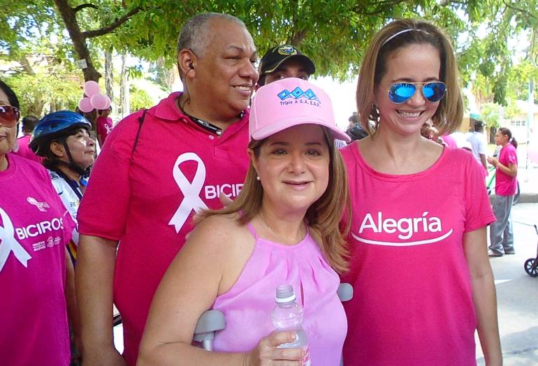 Alcaldesa Elsa Noguera y Angie Choperena, Cordinadora Modo Rosa