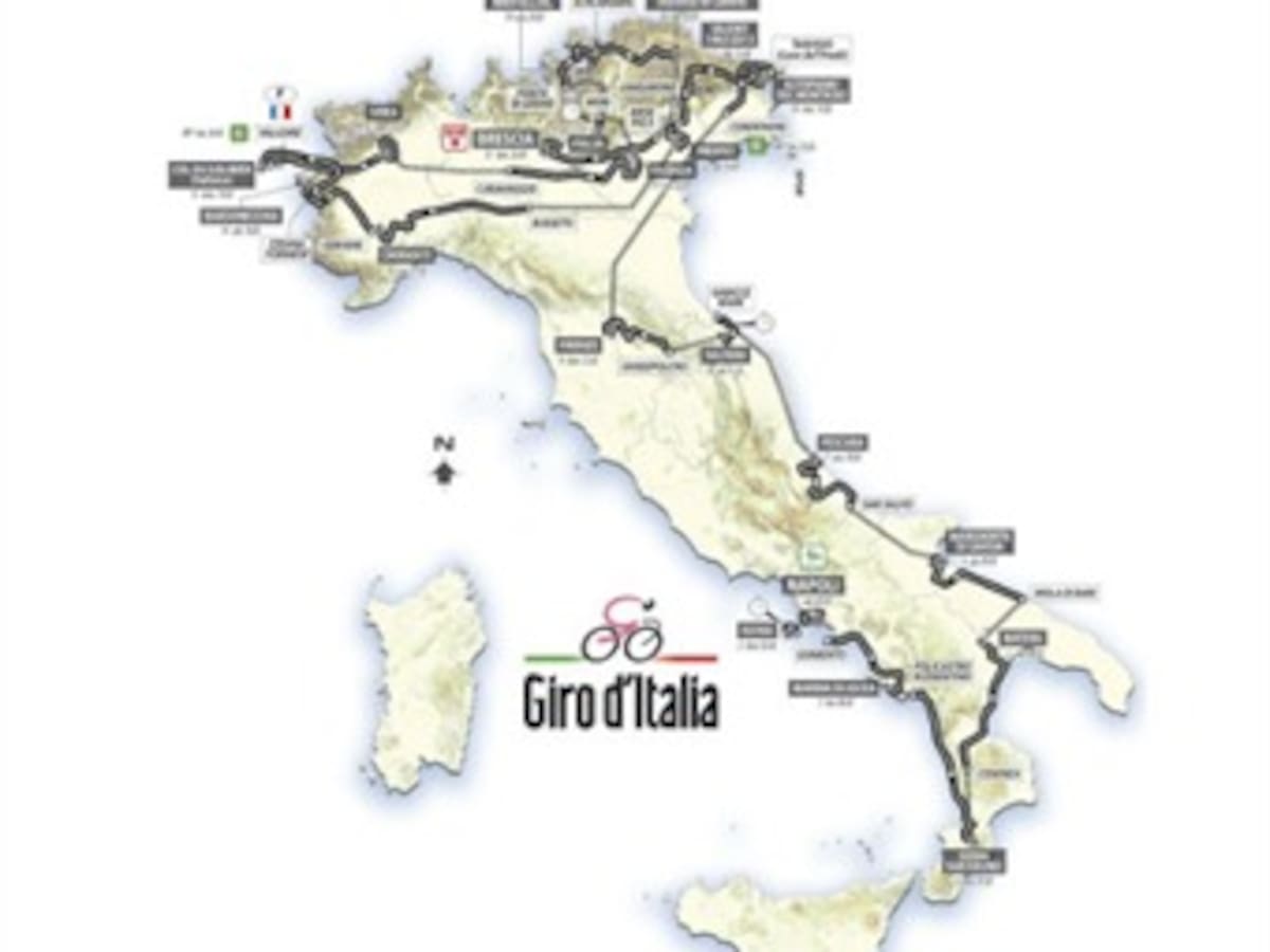 Calendario del Giro de Italia 2013