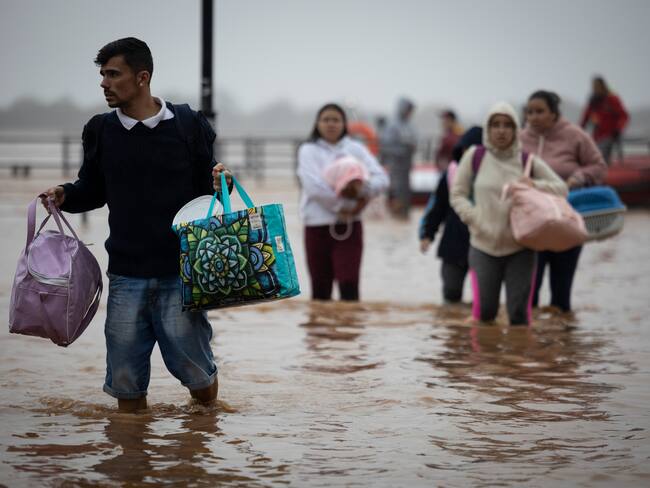 Inundaciones en la región de frontera entre el sur de Brasil y el norte de Uruguay.
EFE/ Isaac Fontana