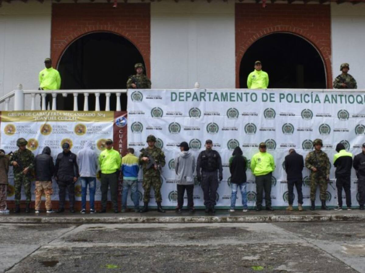Caen 15 miembros del Clan del Golfo en Rionegro, Antioquia