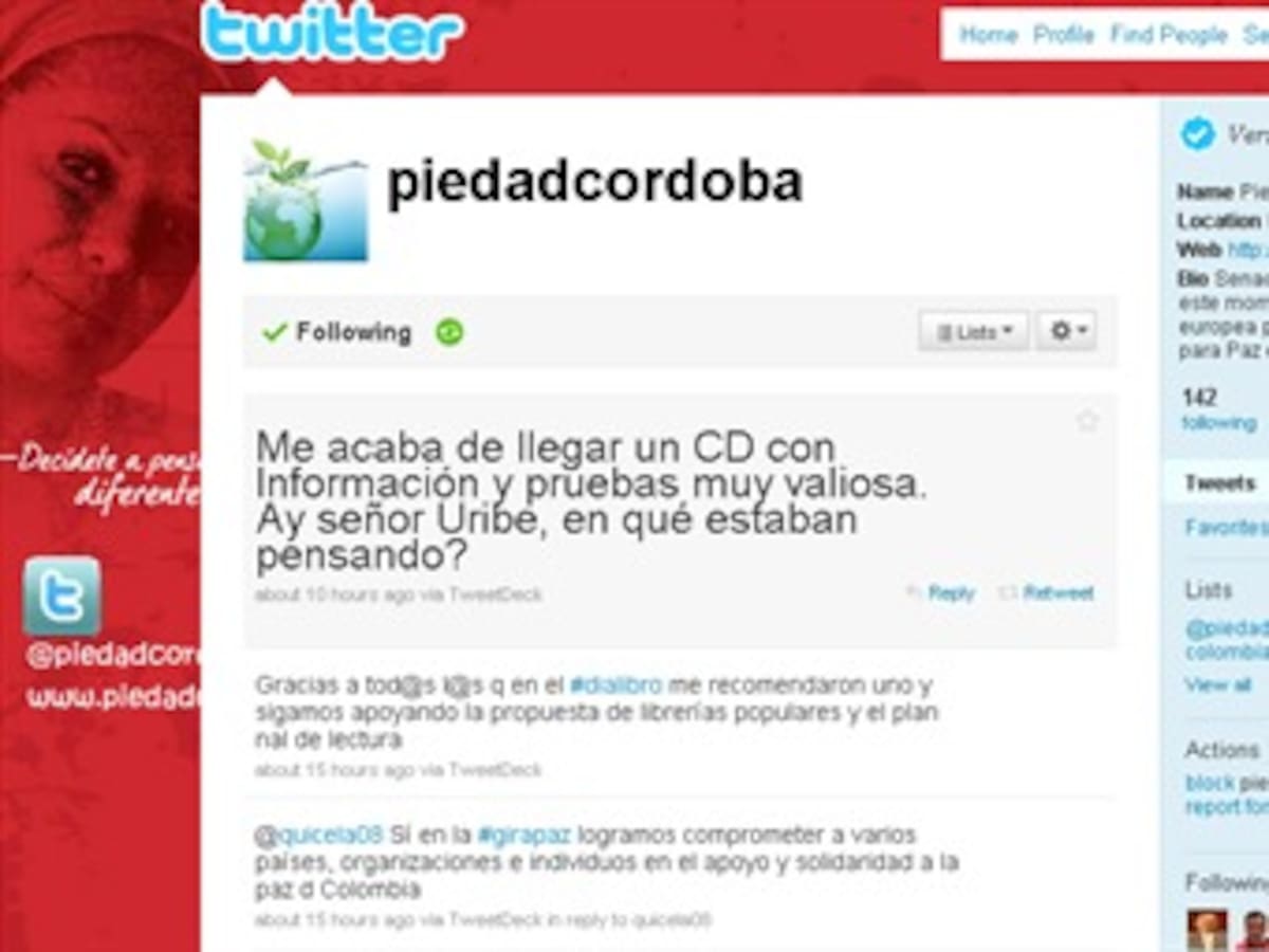Piedad Córdoba: hay pruebas, el gobierno me ha perseguido