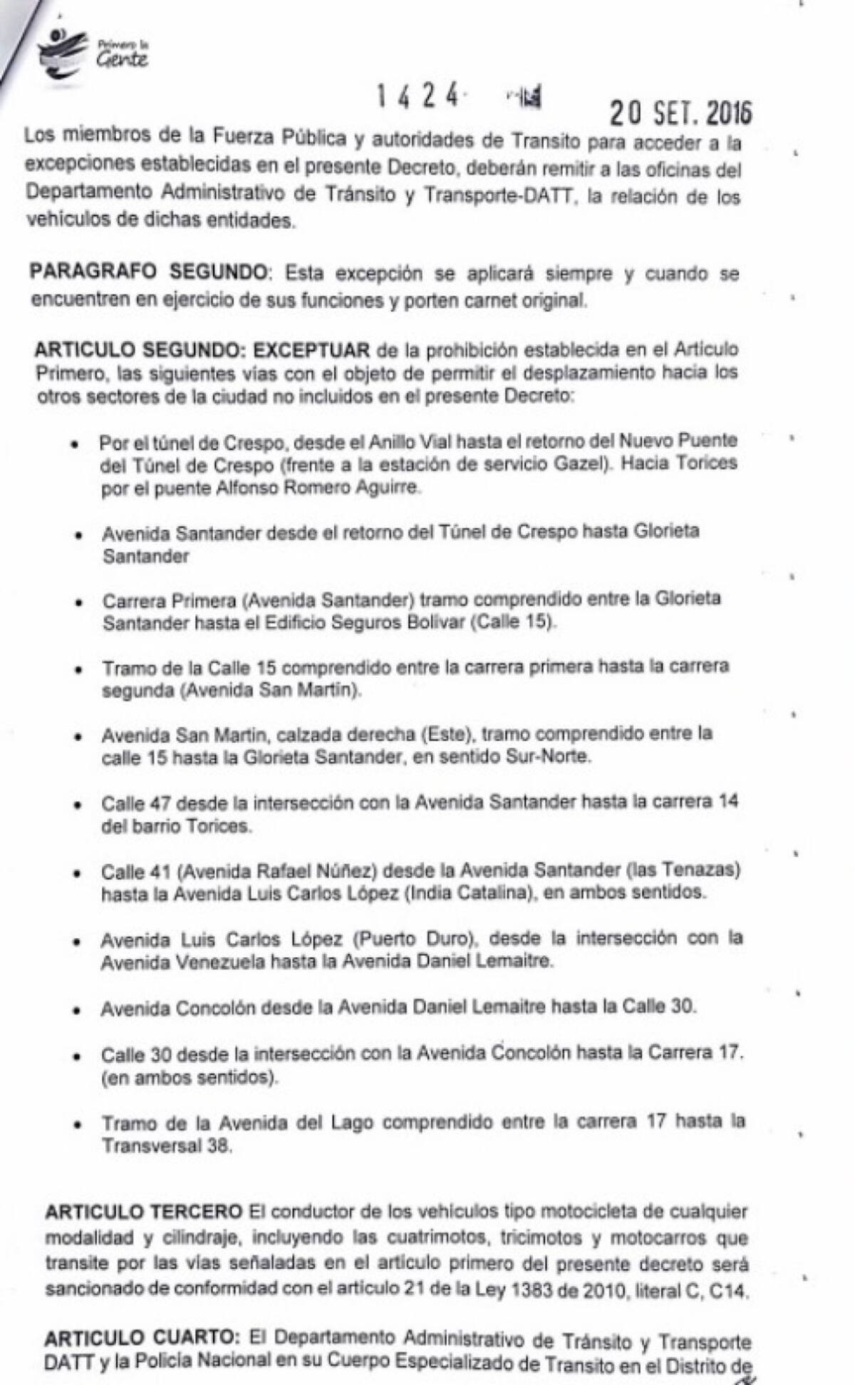 Del 20 de septiembre al 20 de noviembre estará vigente la restriccion de parrilleros