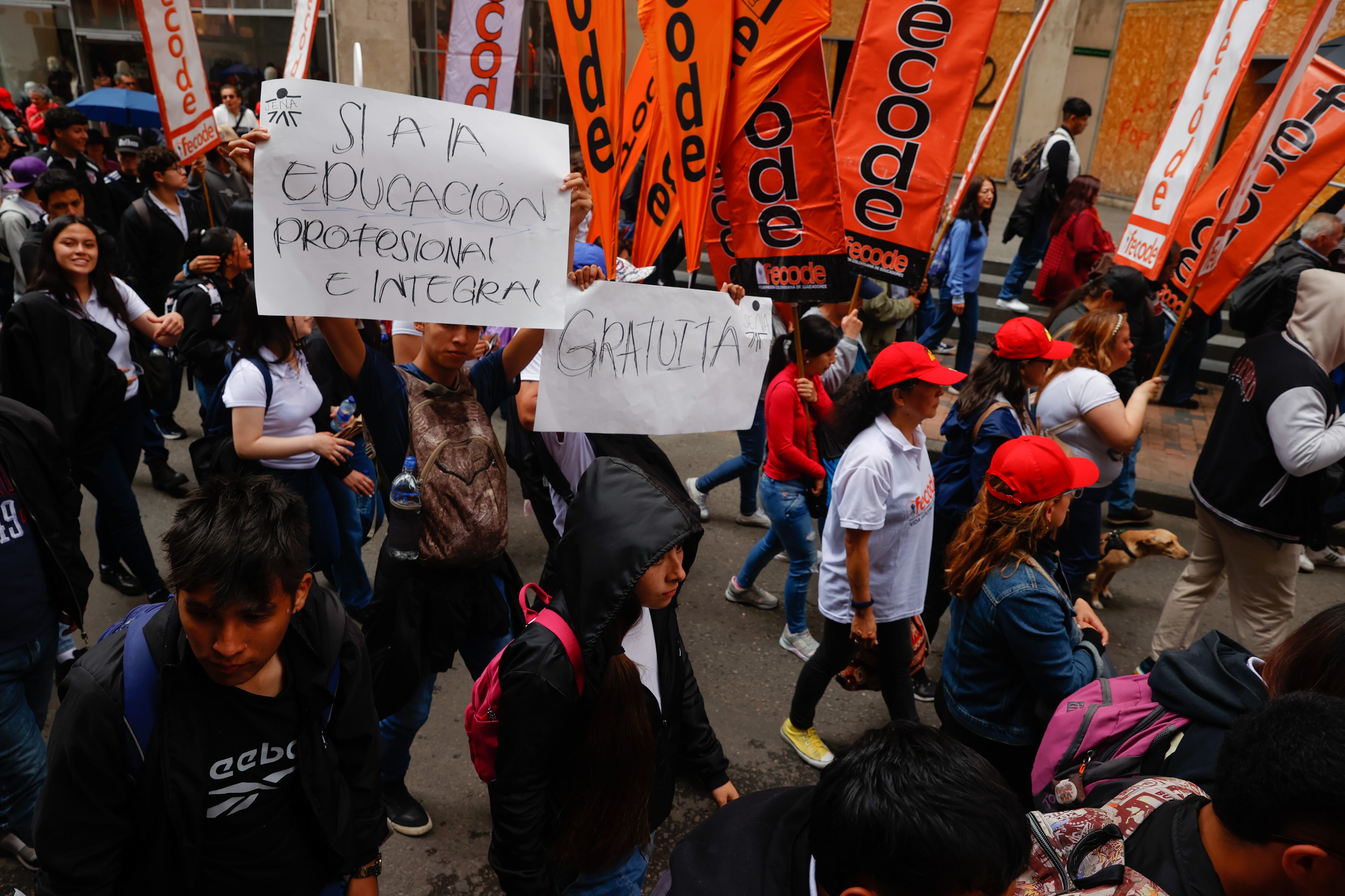Toma de Bogotá" por parte de la Federación Colombiana de Educadores (FECODE). (Foto de Juancho Torres/Anadolu vía Getty Images)