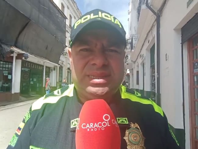 Mayor Jorge Peña, comandante del Primer Distrito de la Policía Metropolitana de Tunja / Caracol Radio