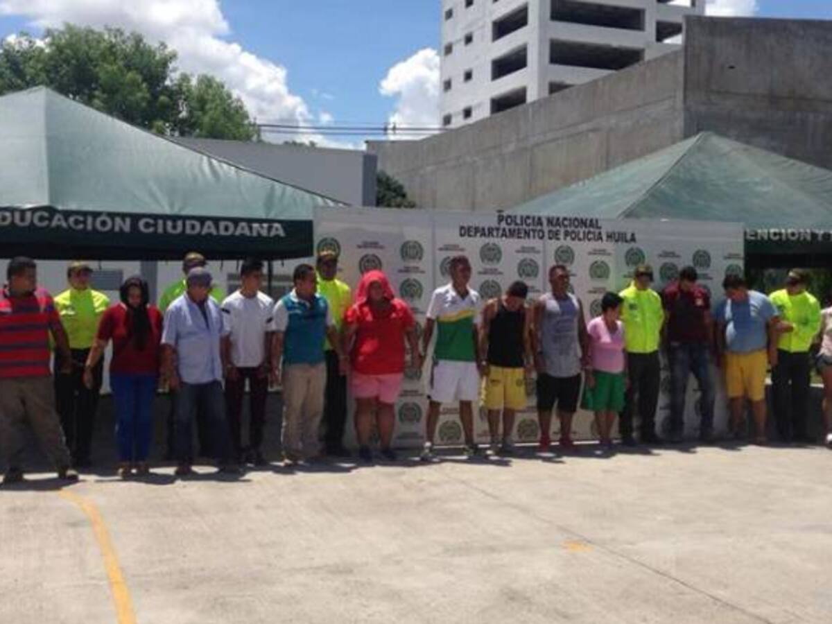 En Huila fue desmantelada la banda ‘Los Traquetos’