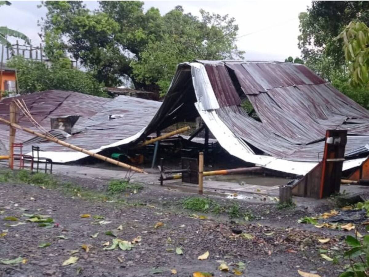 Al menos 30 viviendas afectadas por vendaval en Muzo, Boyacá
