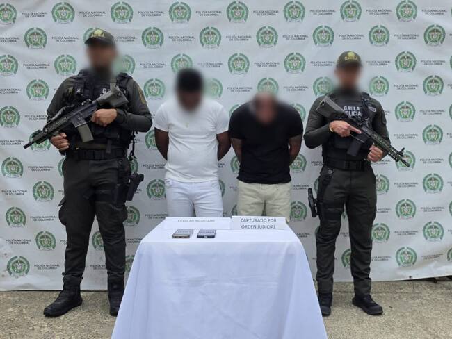 Capturan a alias Kike y Cucho Alirio, de los más buscados por la policía en Chocó. Foto: Policía Chocó.