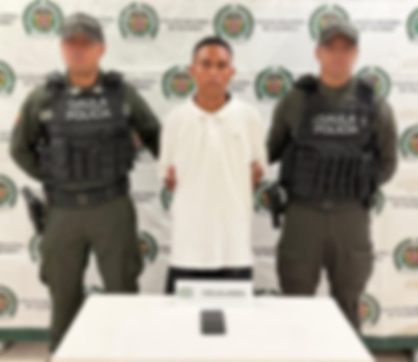Presunto extorsionista capturado. // Policía Metropolitana de Cartagena