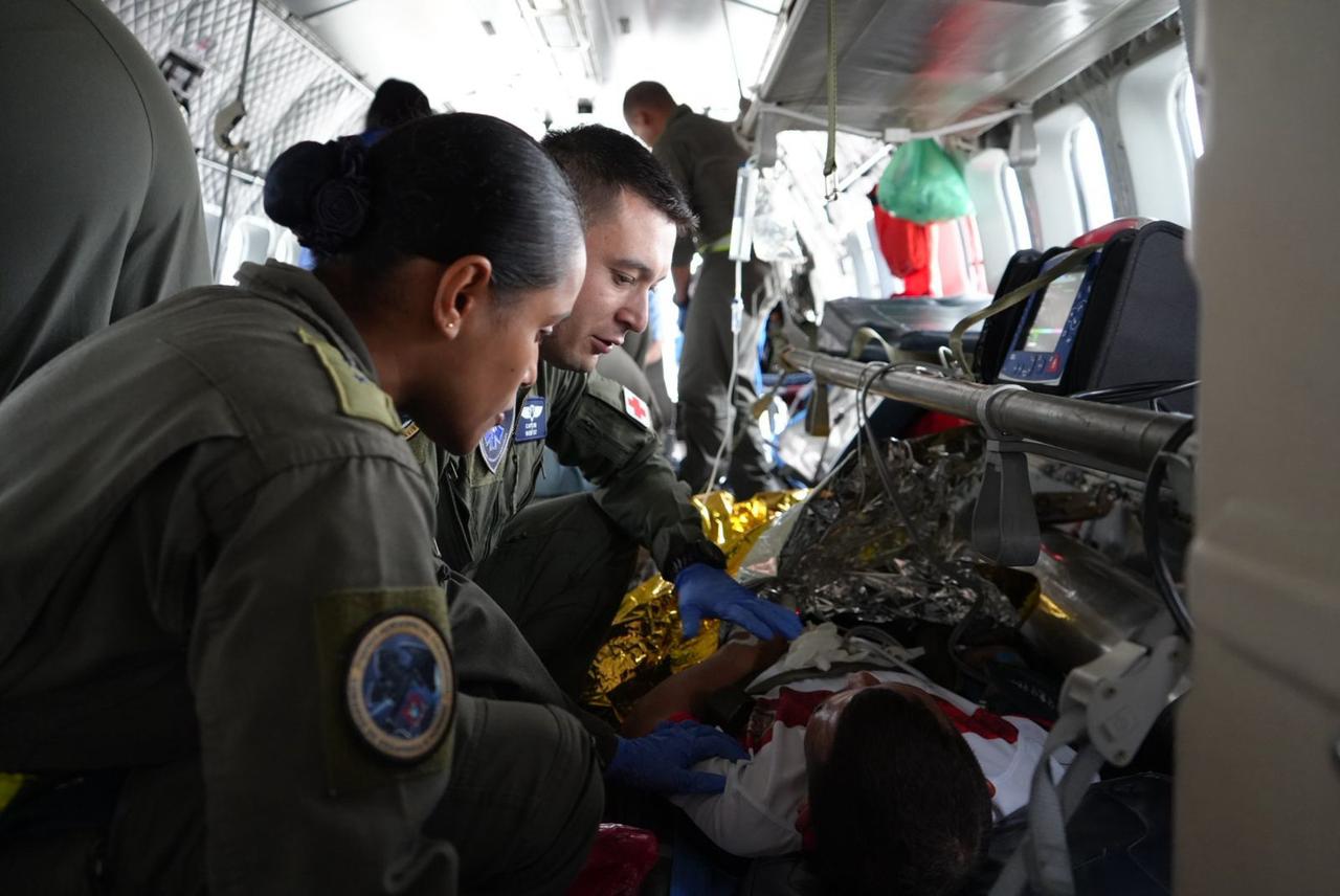 Los nueve soldados que resultaron heridos ya están en Bogotá y fueron trasladados al Hospital Militar