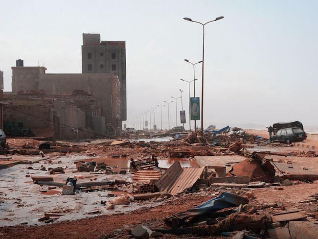 Ciclón Daniel en Libia. Foto: Handout/Anadolu Agency via Getty Images.