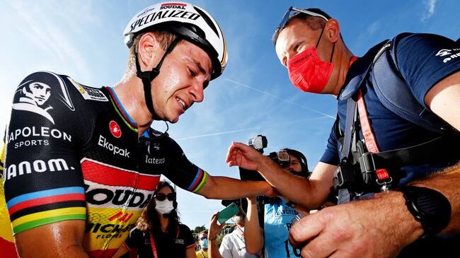 Remco Evenepoel tras ganar la etapa 14 de la Vuelta España (Photo by Tim de Waele/Getty Images)