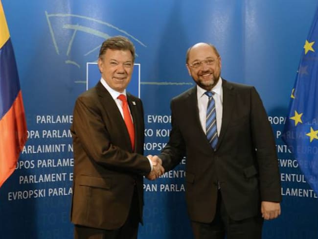 Santos espera apoyo para el posconflicto del presidente del Parlamento Europeo