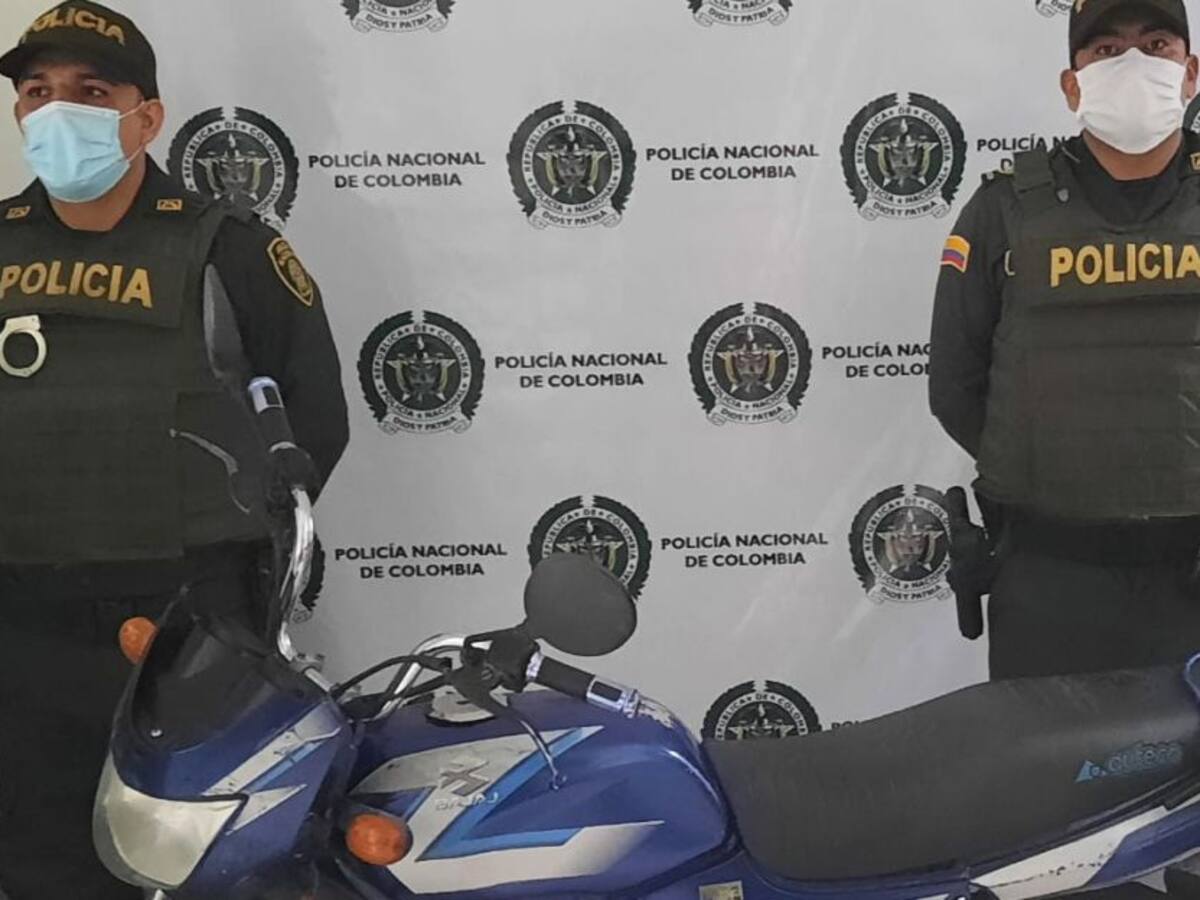 Recuperaron moto que había sido hurtada en el municipio Chinchiná, Caldas