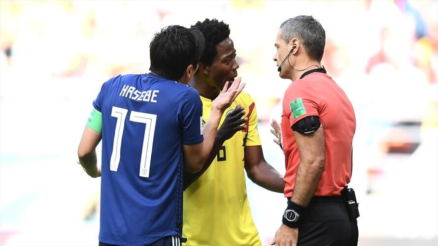 El chocoano Carlos Sánchez se convirtió en el primer jugador expulsado en el Mundial de Rusia 2018. Foto: Getty Images