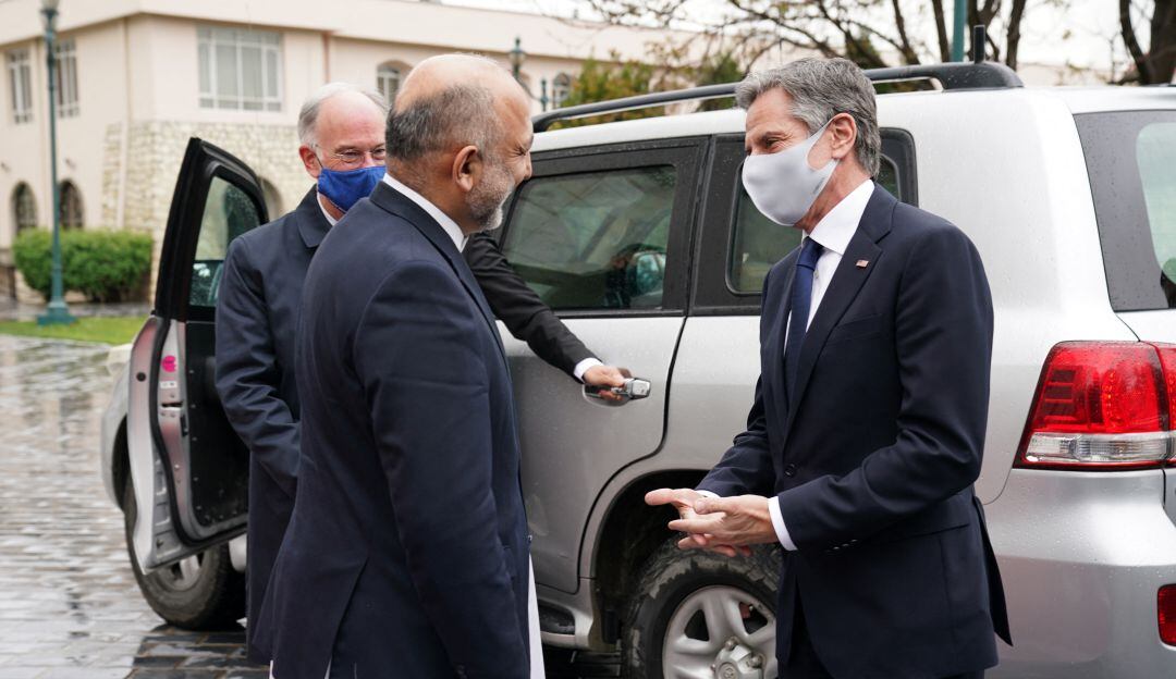 Encuentro entre Ashraf Ghani y Antony Blinken