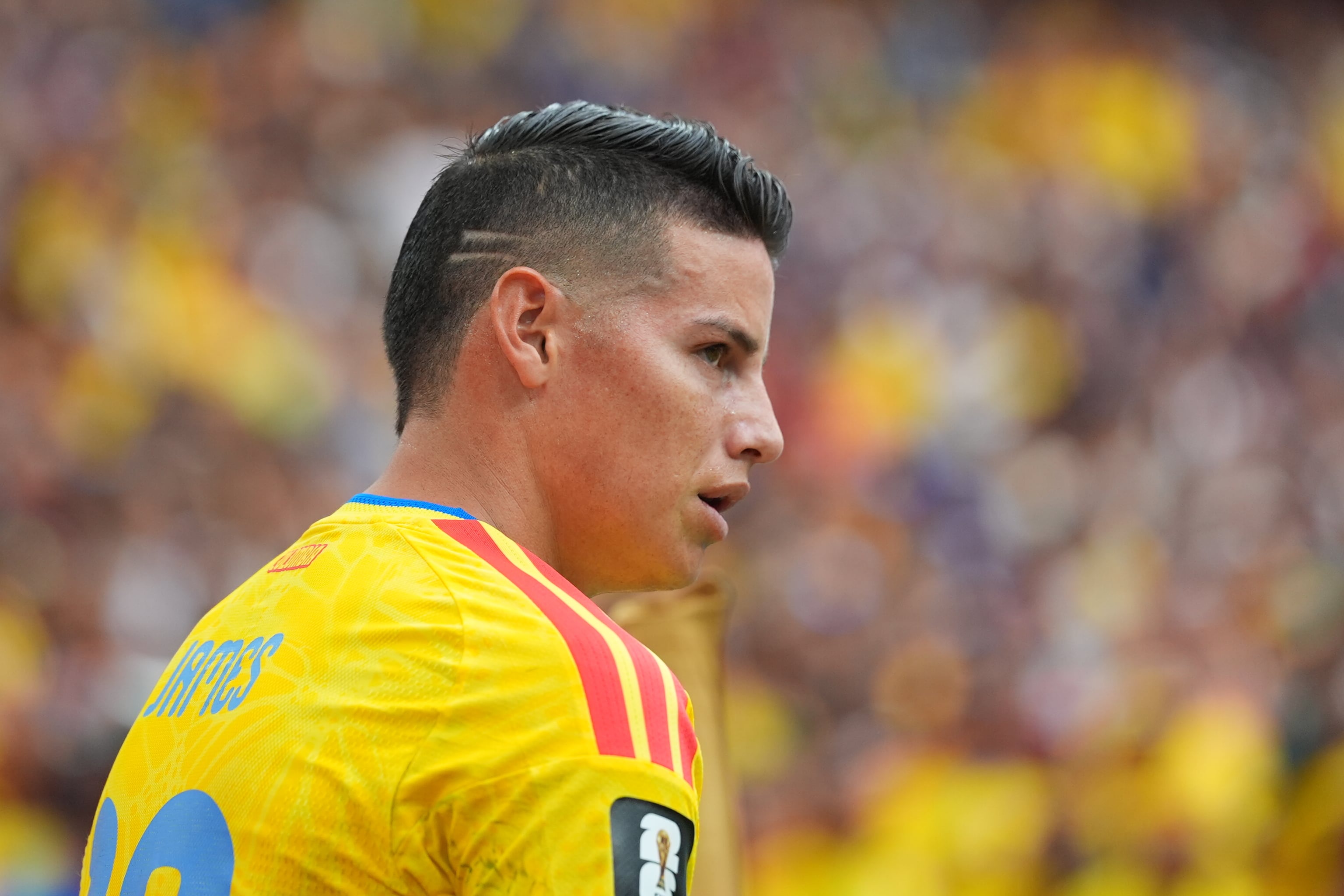 James Rodríguez durante su participación en la pasada Copa del Mundo. (Photo by Ercin Erturk/Anadolu via Getty Images)