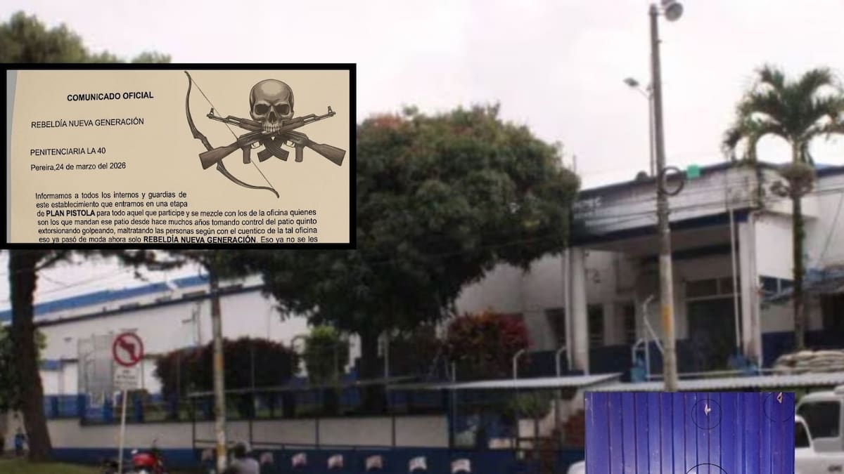 Disparos y panfletos con amenazas en la cárcel La 40 de Pereira; activan Consejo de Seguridad