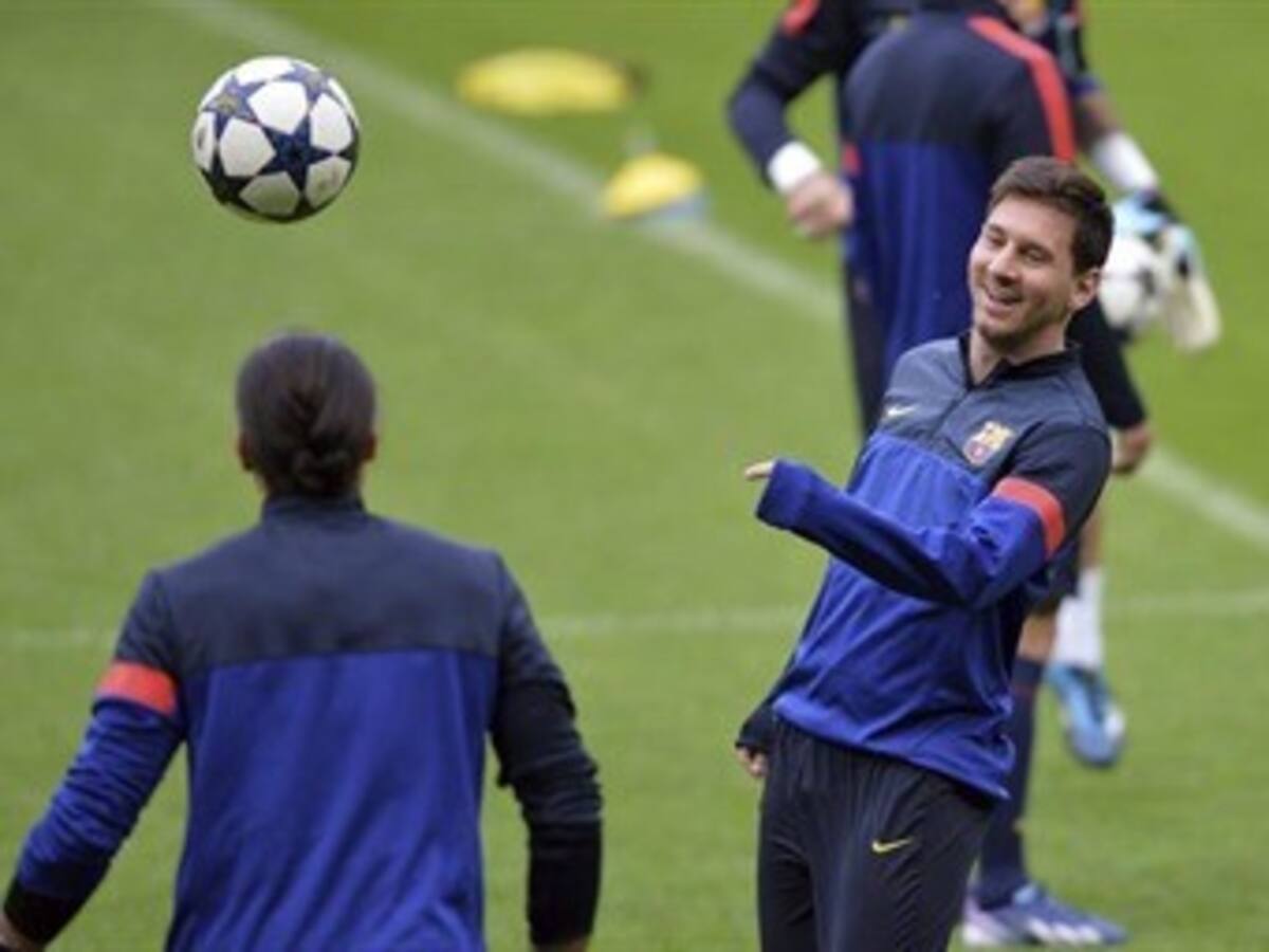 Messi fue protagonista del último entrenamiento de Barcelona antes de enfrentar al Bayern Múnich