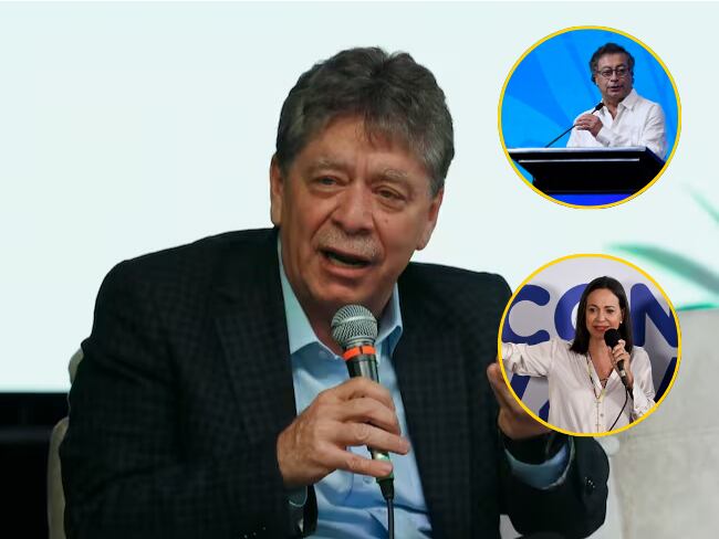 Bruce Mac Master, Gustavo Petro y María Corina Machado. Cortesía: Getty Images