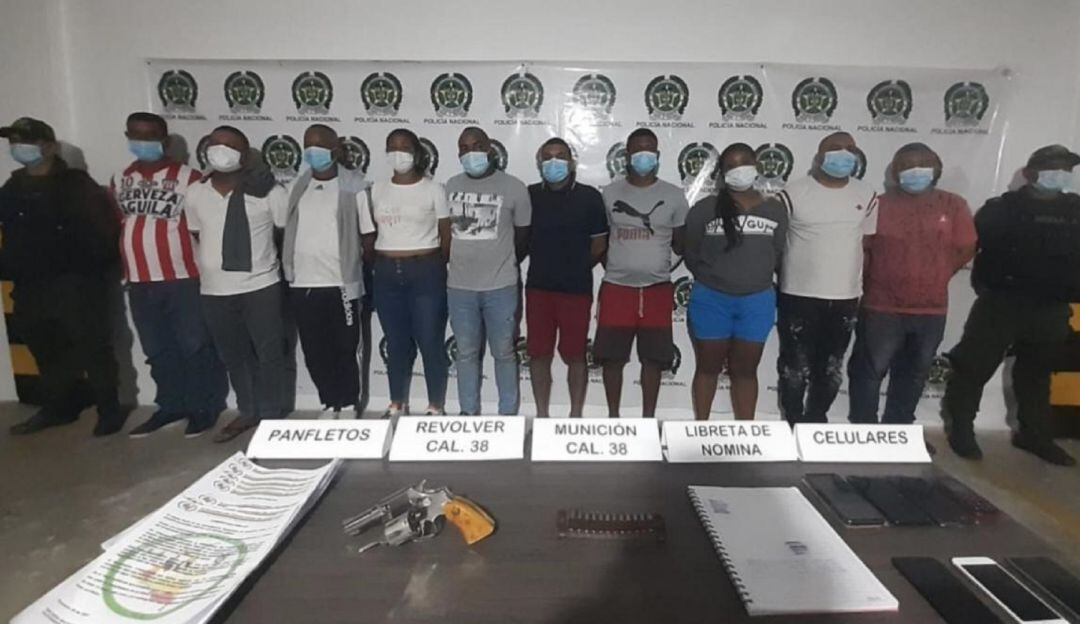 Presuntos miembros del Clan del Golfo. 