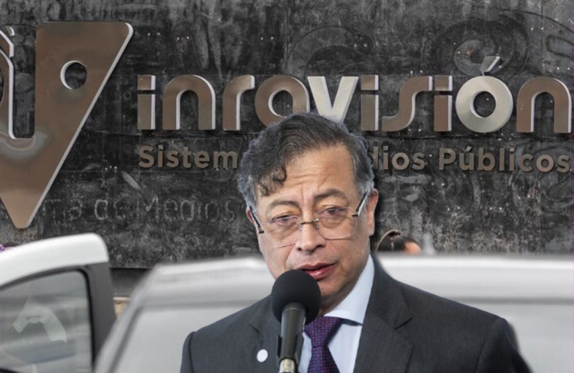 Inravisión y Gustavo Petro. Fotos: Cortesía MinTIC / Getty Images
