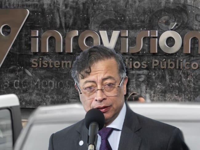 Inravisión y Gustavo Petro. Fotos: Cortesía MinTIC / Getty Images