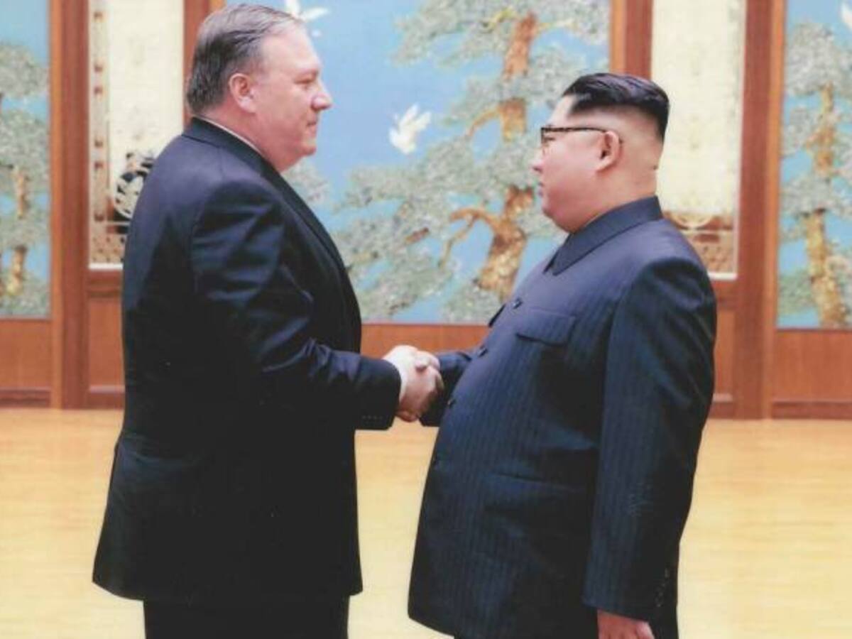 La Casa Blanca publicó imágenes del encuentro de Pompeo y Kim Jong Un