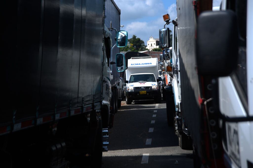 Imagen de referencia de paro de camioneros. Foto: Getty Images.