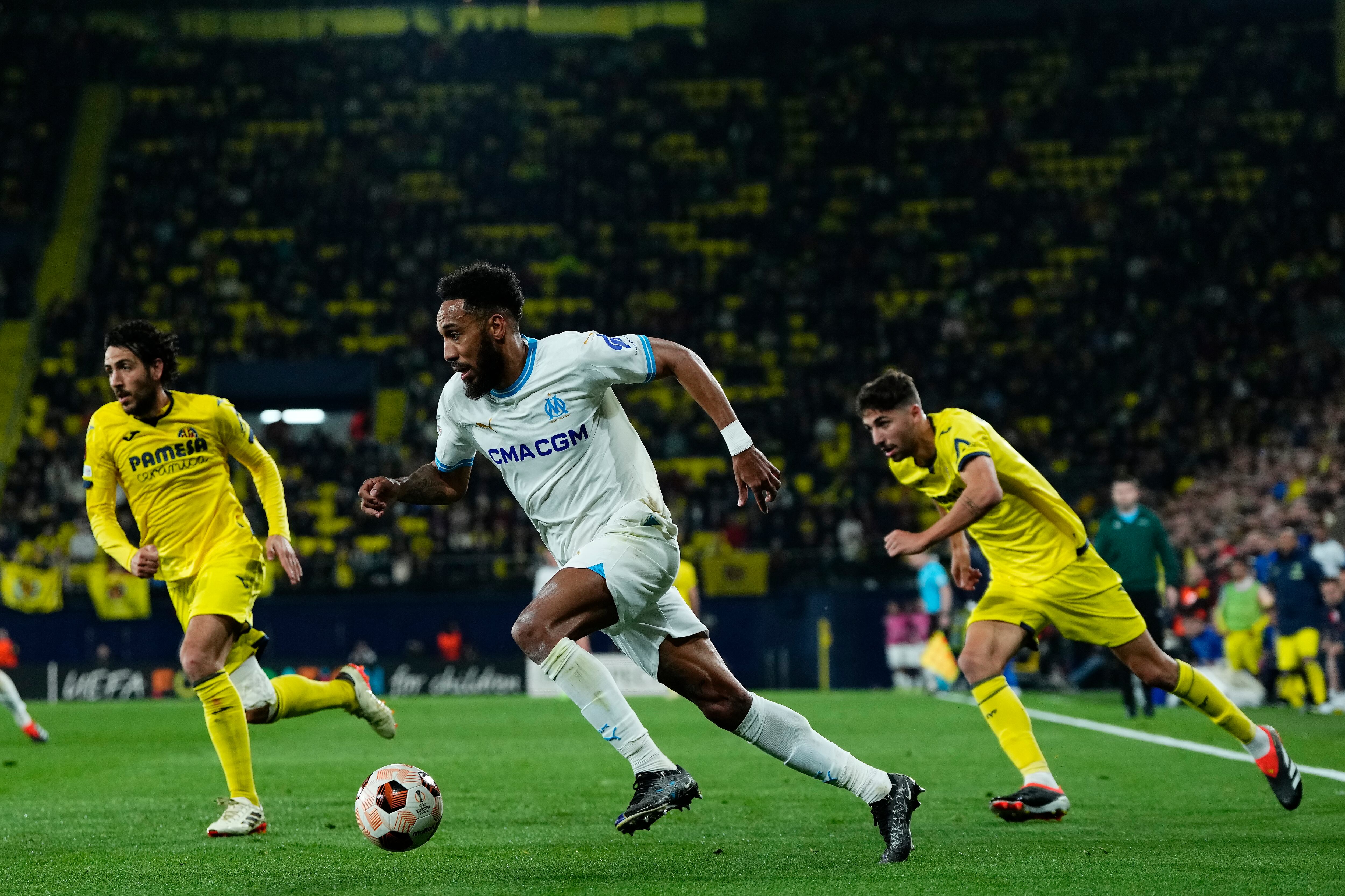 Pierre-Emerick Aubameyang en su actual club, Marsella.  (Photo by Jose Breton/Pics Action/NurPhoto via Getty Images)