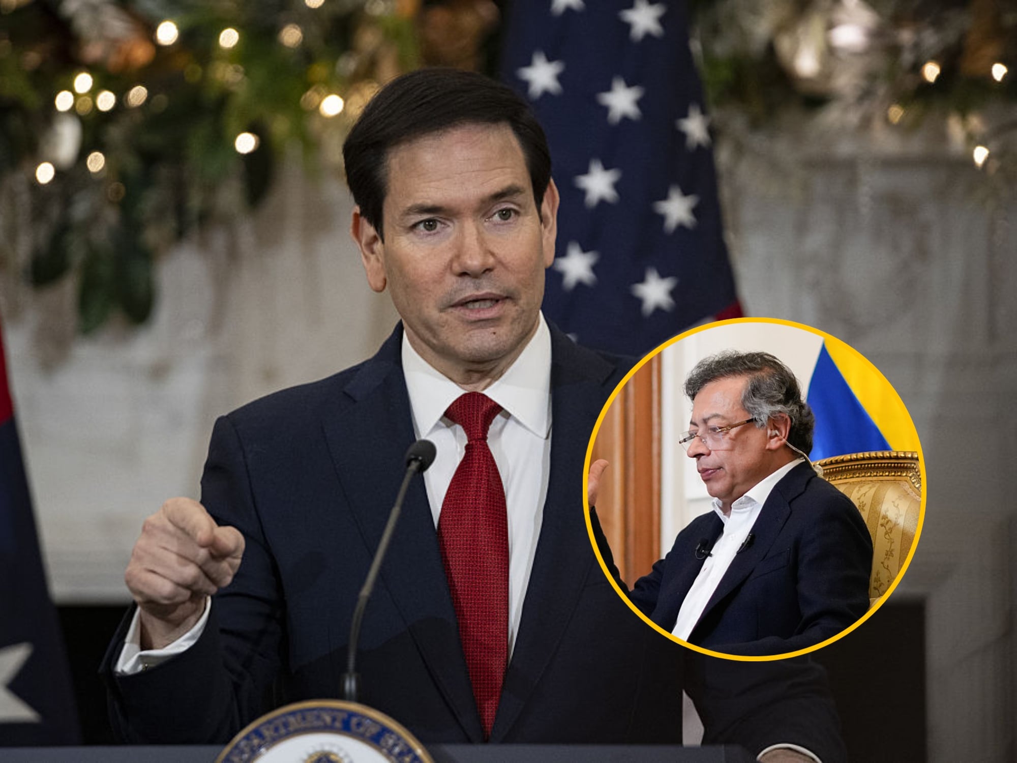 Marco Rubio y Gustavo Petro. Fotos: Getty Images
