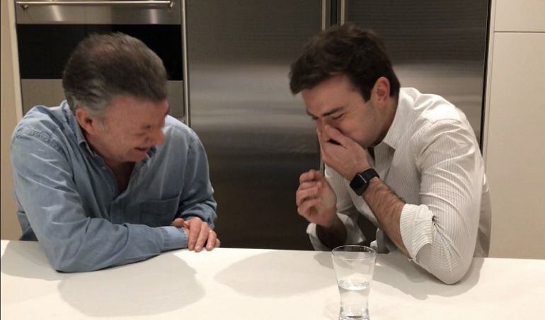 La divertida broma del hijo de Santos sobre la paz de su papá