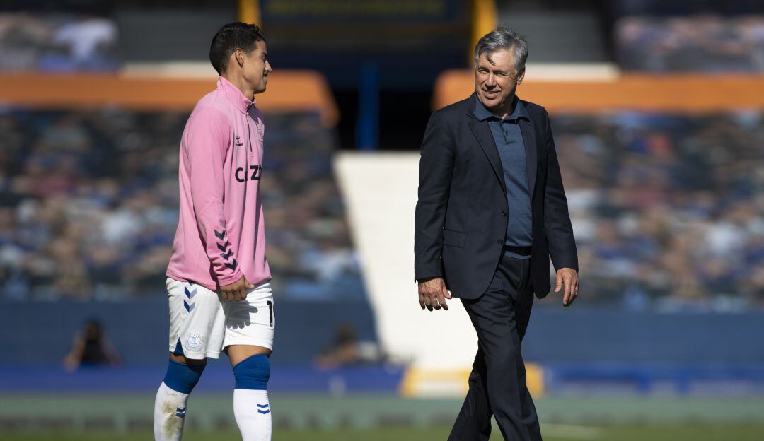 James Rodríguez disponible para el partido del Everton FC ante el Manchester United.