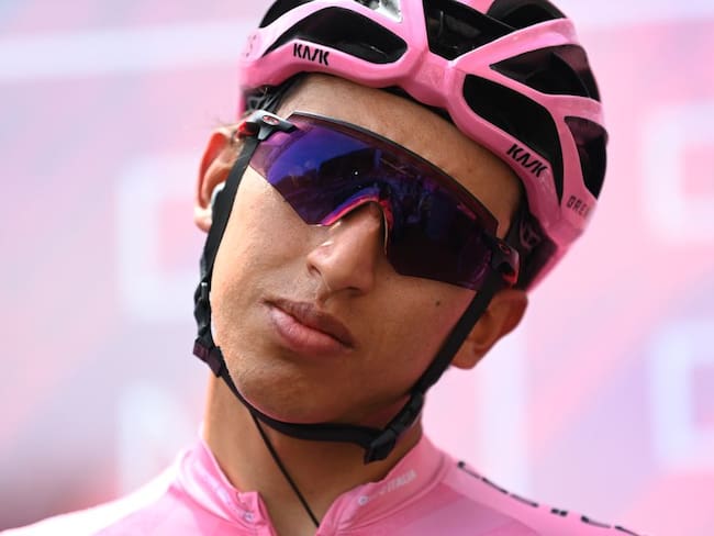 Egan Bernal, enfocado en la previa de la etapa 15 del Giro de Italia.