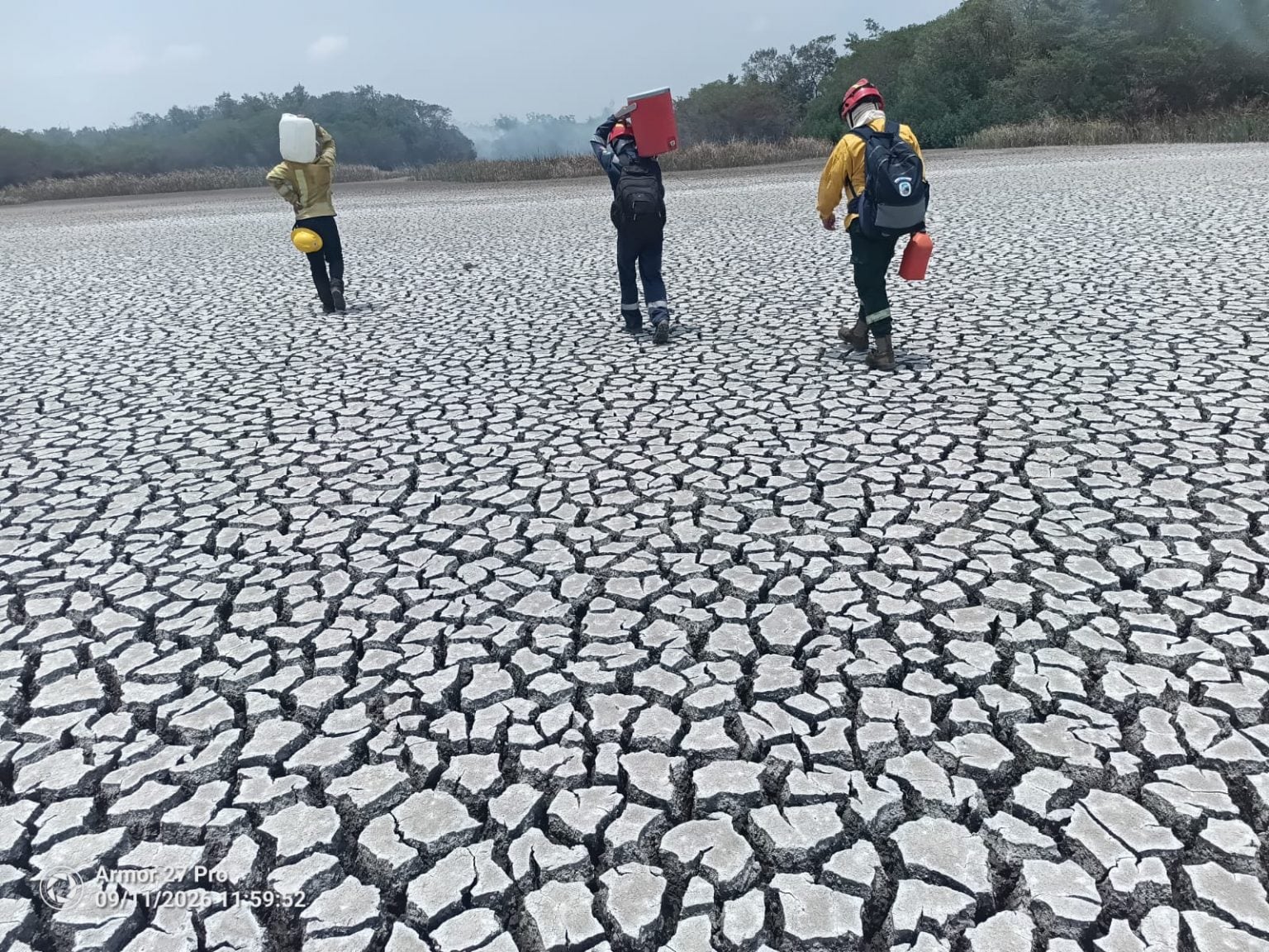 Parques Nacionales monitorea incendio forestal activo en el Vía Parque Isla de Salamanca. Foto: Parques Nacionales