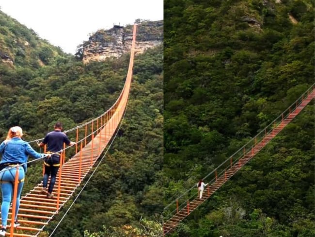 Esta es la escalera colgante más larga de Colombia: queda a 3 horas de Bogotá