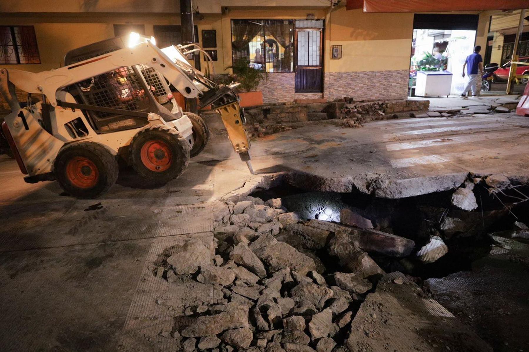 Trabajos en el barrio Libertador