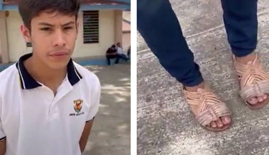 Captura de video - La lección que le dio a su hijo por burlarse de su compañero. 